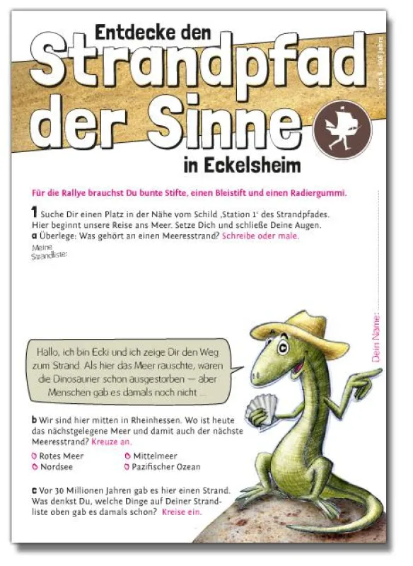 Das Entdeckerheft für den Strandpfad der Sinne