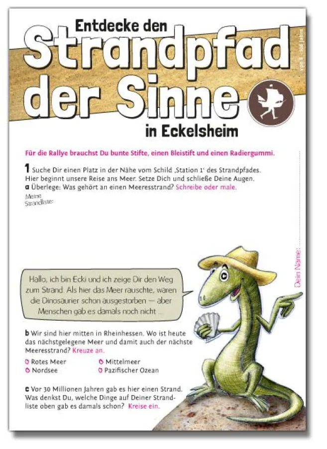 Das Entdeckerheft für den Strandpfad der Sinne