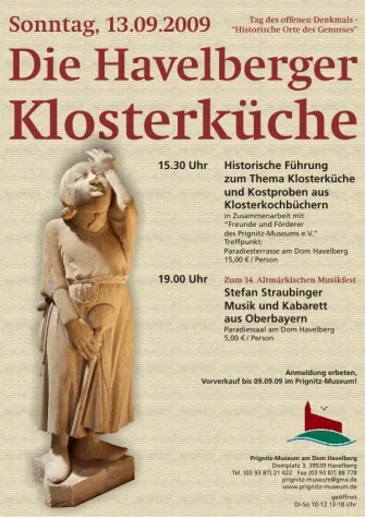 Bild: Historische Orte des Genusses - Die Havelberger Klosterküche - Historische Führung am 13.09.09