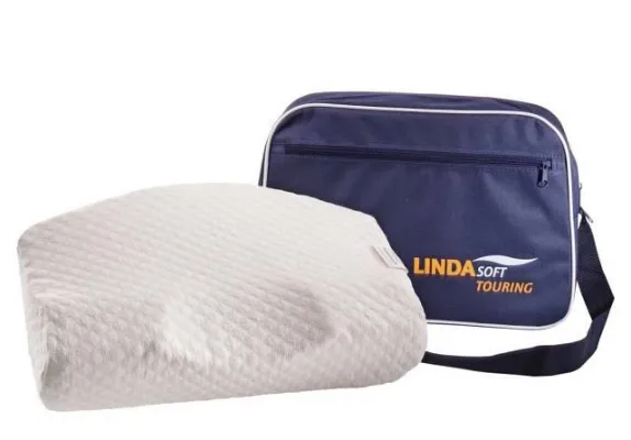 Reisekissen LINDAsoft Touring, orthopädisches Nackenstützkissen für unterwegs Bild: Reisekissen LINDAsoft Touring, orthopädisches Nackenstützkissen für unterwegs