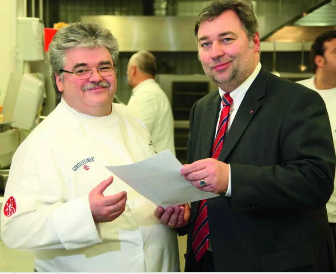 Georg W. Broich und Küchenchef Christian Willrich