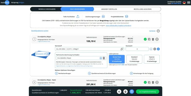 Bild: InstaWerk treibt die digitale Fertigung weiter voran - Frästeile noch effizienter bestellen