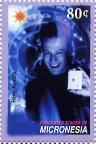 Bild: Harry Keaton als erster deutscher Magier offiziell auf Briefmarke
