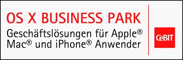Bild: Themenpark zu Geschäftslösungen für Apple OS auf der CeBIT 2010