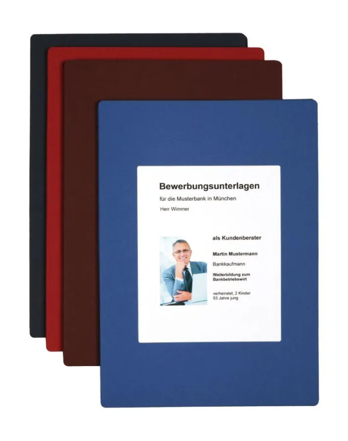 Bewerbungsmappe mit Sichtfenster