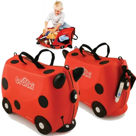 Neue Trunki Sonderedition: 1. fahrbarer Kinderkoffer im Marienkäferlook Bild: Neue Trunki Sonderedition: 1. fahrbarer Kinderkoffer im Marienkäferlook
