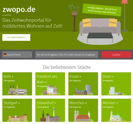 Bild: www.das-zeitwohnportal.de – Das spezialisierte Portal für möblierte Wohnungen auf Zeit