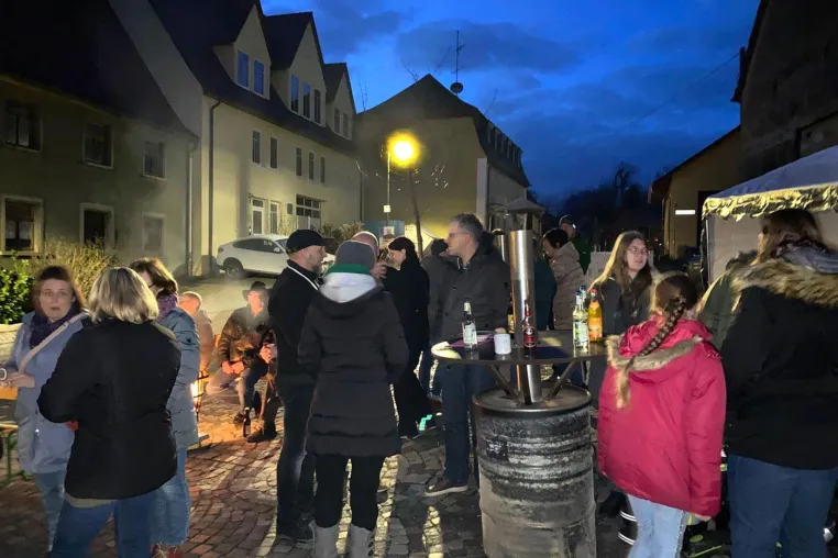 Bild: Abschlussveranstaltung der SPD+UBL Wählergemeinschaft am 07.03.2020 auf dem Marktplatz in Lonnerstadt