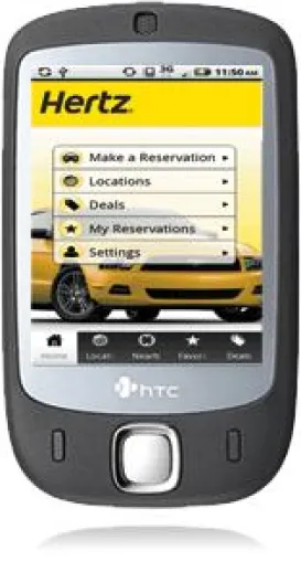 Bild: Neue Mietwagen-Apps von Hertz