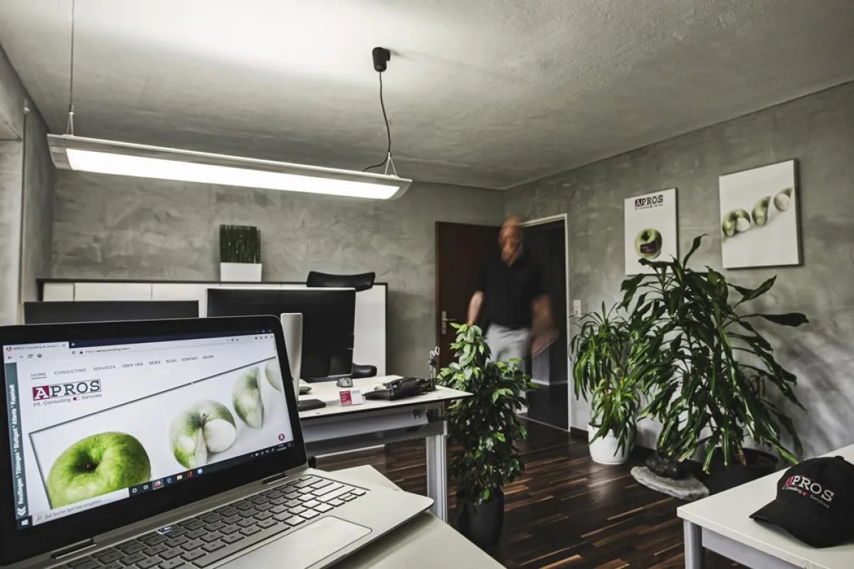 Die neu gestalteten Räume der APROS Consulting & Services strahlen in starker Wohlfühl-Atmosphäre