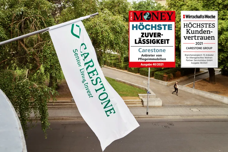 Testsieger: Carestone ist zuverlässigster und vertrauensvollster Anbieter für Pflegeimmobilien Bild: Testsieger: Carestone ist zuverlässigster und vertrauensvollster Anbieter für Pflegeimmobilien