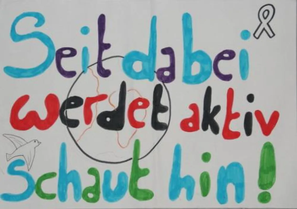 Plakat der Jugendlichen