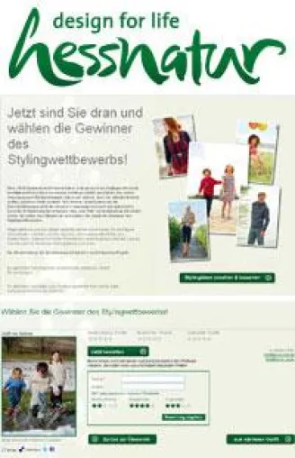 Interaktiv auf hessnatur.de: Eigene Mode-Ideen präsentieren und bewerten Bild: Interaktiv auf hessnatur.de: Eigene Mode-Ideen präsentieren und bewerten