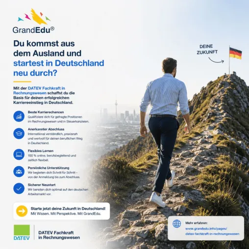Bild: Beruflicher Neustart in Deutschland: Mit DATEV-Kompetenzen neue Perspektiven im Rechnungswesen schaffen