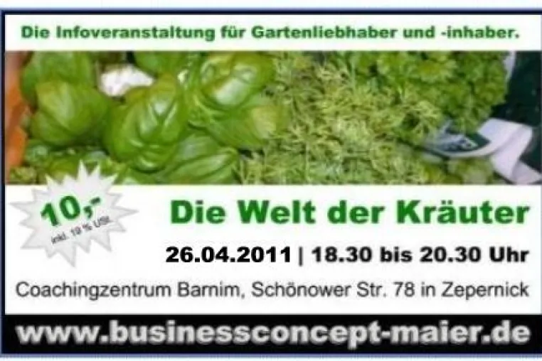 Bild: „Die Welt der Kräuter" im Coachingzentrum Barnim in Panketal