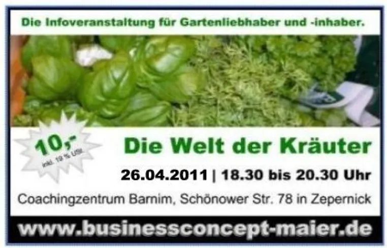 Bild: „Die Welt der Kräuter" im Coachingzentrum Barnim in Panketal