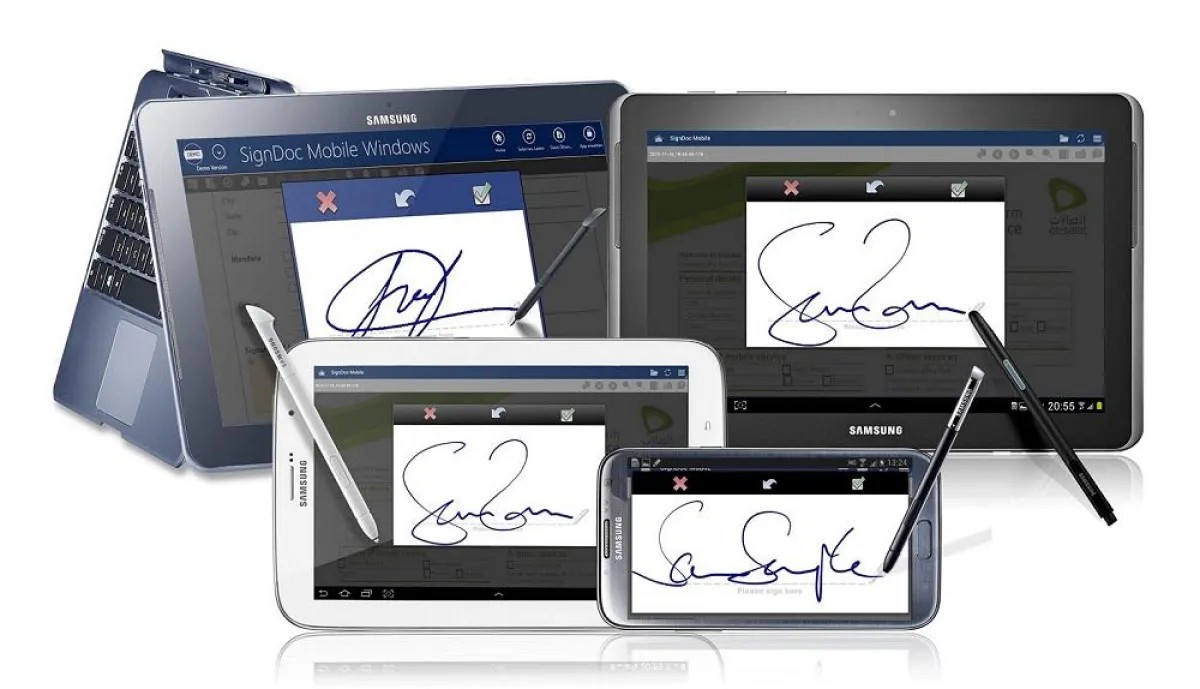SignDoc Mobile auf Samsung Smartphones, Tablets und PCs