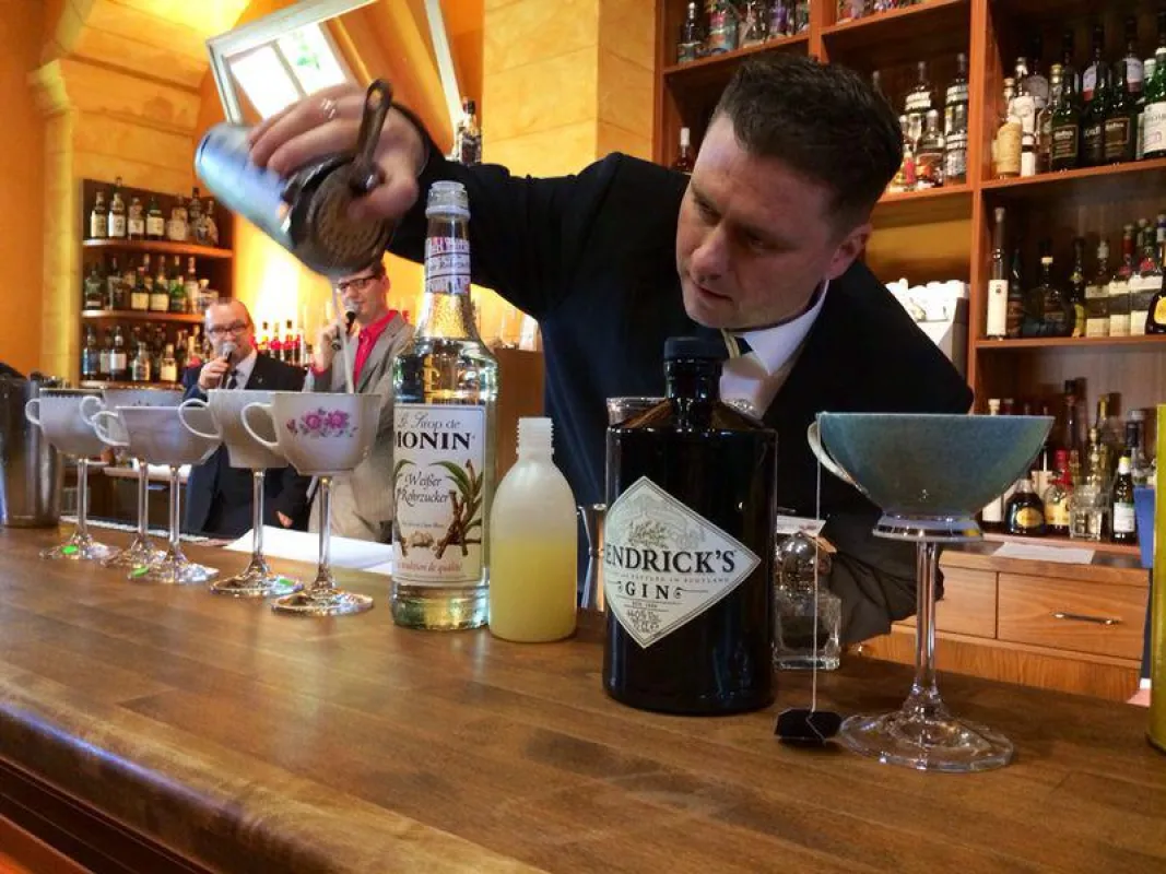 Sebastian Wachs beim Mitteldeutschen Cocktailwettbewerb 2014 in Flöha