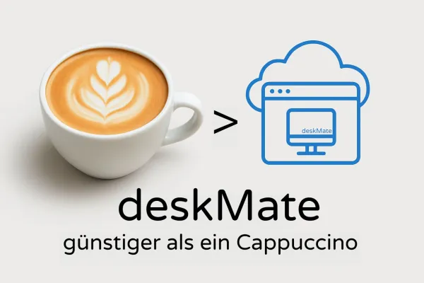 deskMate virtuelle Schulungsrechner: Günstiger als ein Cappuccino Bild: deskMate virtuelle Schulungsrechner: Günstiger als ein Cappuccino
