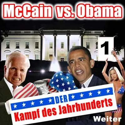 Bild: Obama gegen McCain im Box-Ring - das Online-Game