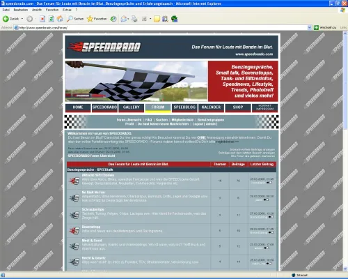 Bild: Das neue Forum von SPEEDORADO.COM