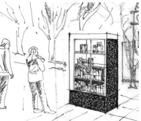 Projekt Eselsohr eröffnet den ersten offenen Bücherschrank in Köln Bild: Projekt Eselsohr eröffnet den ersten offenen Bücherschrank in Köln