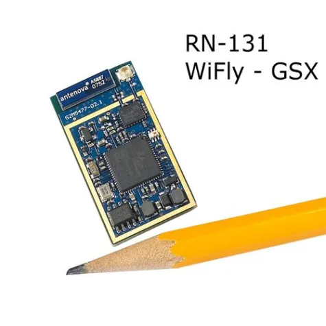 Bild: RN-131 - das integrierbare Wifi-Modul ( 802.11b/g WLAN) mit äußert niedrigem Stromverbrauch