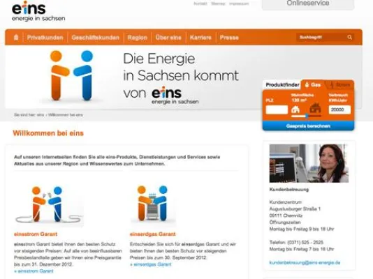 Bild: EWERK und eins erfolgreich für Webauftritt »fusioniert«