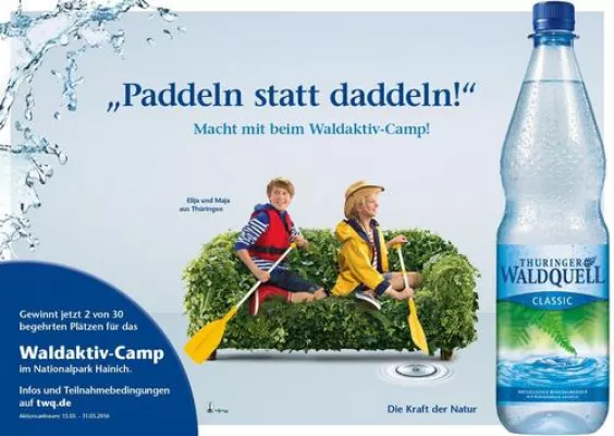 Thüringer Waldquell holt Kinder in den Ferien zum „Paddeln statt daddeln!“ Bild: Thüringer Waldquell holt Kinder in den Ferien zum „Paddeln statt daddeln!“