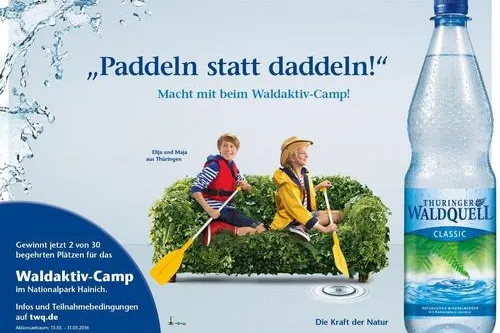 Thüringer Waldquell holt Kinder in den Ferien zum „Paddeln statt daddeln!“ Bild: Thüringer Waldquell holt Kinder in den Ferien zum „Paddeln statt daddeln!“