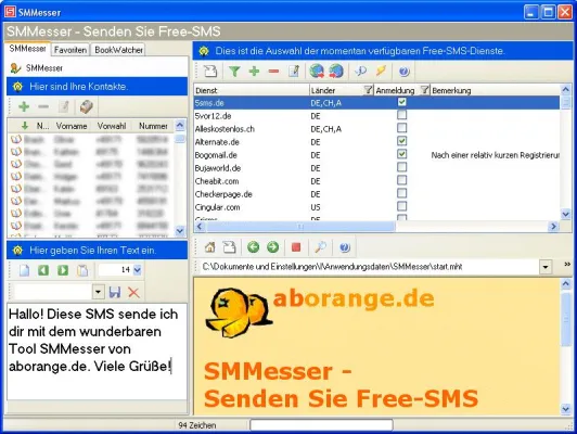 Bild: Kostenlose SMS über das Internet versenden