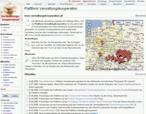Bild: Plattform Verwaltungskooperation für den Multimedia und e-Business Staatspreis 08 nominiert