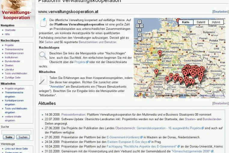 Bild: Plattform Verwaltungskooperation für den Multimedia und e-Business Staatspreis 08 nominiert