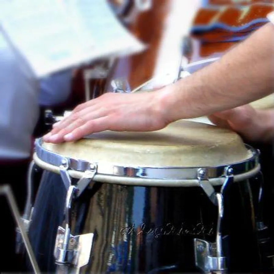 Schlagzeuger in Aktion