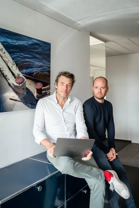 Marc Hoffmann (links) und Dr. Christian Drerup (© doctorderma)