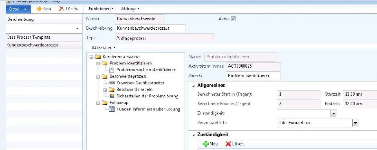 Case Management im ERP-System Microsoft Dynamics AX 2012