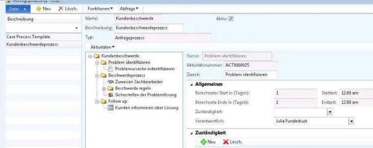 Bild: Case-Management mit ERP-System AX2012