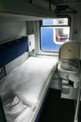 Wie man sich bettet … Schlafwagen-Hotel in Amorbach Bild: Wie man sich bettet … Schlafwagen-Hotel in Amorbach