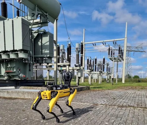 Bild: Digitalisierung für Arbeitssicherheit: Inspektionsroboter am Stromnetz von E.DIS in Mecklenburg-Vorpommern