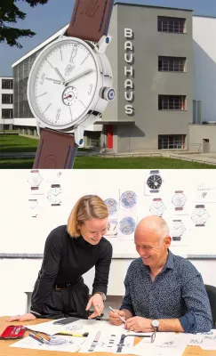 Bild: 100 Jahre Bauhaus. Neue Bauhausuhr aus Berlin.