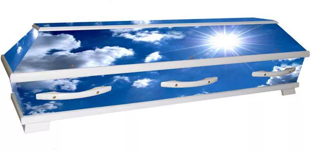 Bunte Särge und Urnen von Künstlerhand Bild: Bunte Särge und Urnen von Künstlerhand