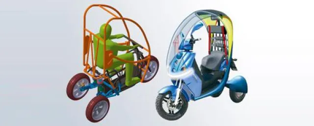 Bild: Probesitzen auf dem E-Scooter von morgen