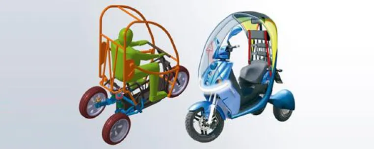 Bild: Probesitzen auf dem E-Scooter von morgen