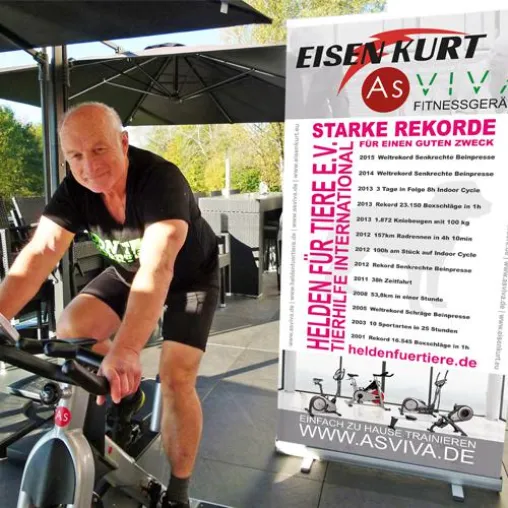 Bild: AsVIVA Speedbike schafft 56 km/h dank Kurt „Eisenkurt“ Köhler – Rekord nur knapp verpasst