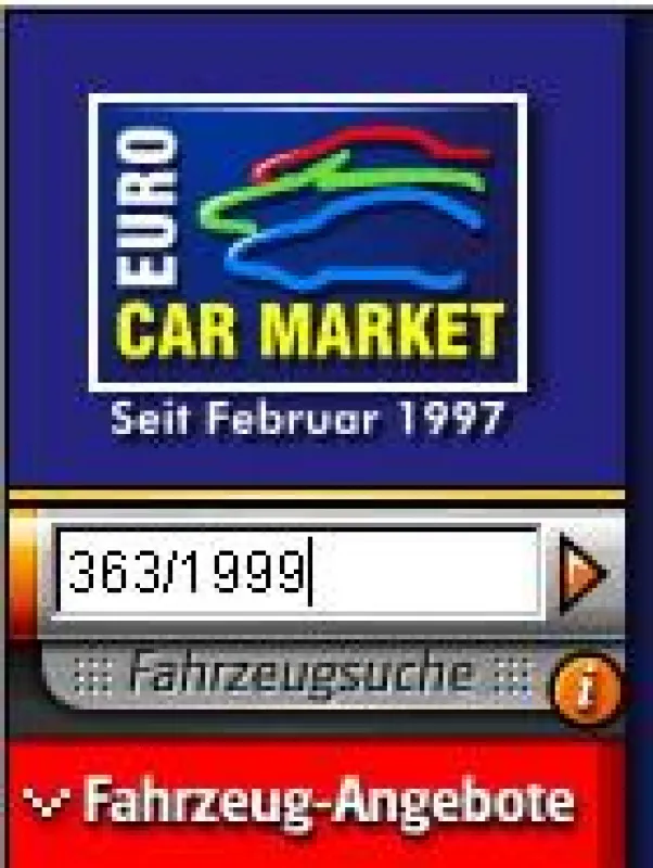 So erhalten Sie Informationen über die Preisbeispiele und die anbietenden Händler: Kopieren Sie die Angebotsnummer bei www.euro-car-market.de links oben in das kleine Eingabefeld (siehe Abb). Schon er
