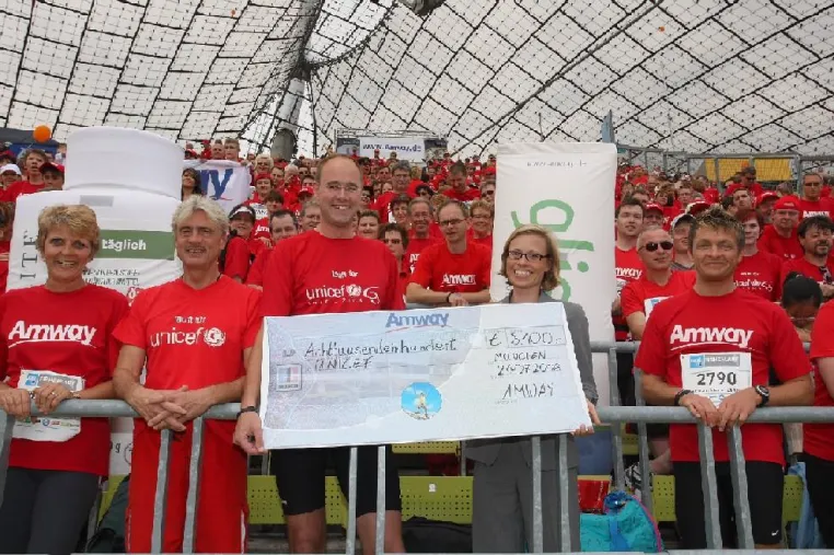 One by One - Amway erläuft 8.100 Euro für UNICEF Bild: One by One - Amway erläuft 8.100 Euro für UNICEF