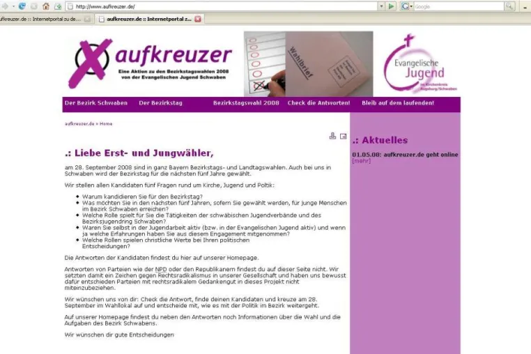 aufkreuzer.de geht online Bild: aufkreuzer.de geht online