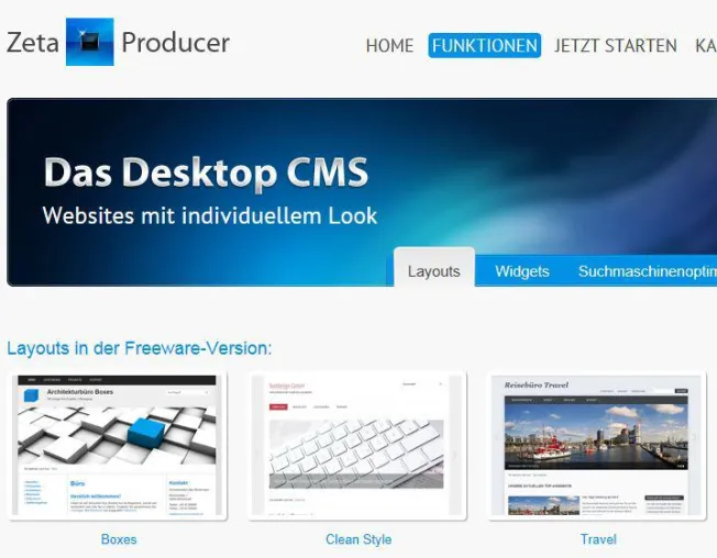 Version 11 des Desktop CMS Zeta Producer bringt für Einsteiger und Profis noch einfachere Website-Erstellung Bild: Version 11 des Desktop CMS Zeta Producer bringt für Einsteiger und Profis noch einfachere Website-Erstellung