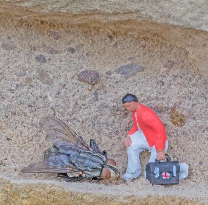 Bild: Neue Größenverhältnisse schaffen beim Fotospaziergang mit den Mini-Figuren in Hannover