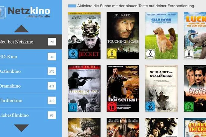 Neue Netzkino-App jetzt auf Smart-TVs von LG Bild: Neue Netzkino-App jetzt auf Smart-TVs von LG